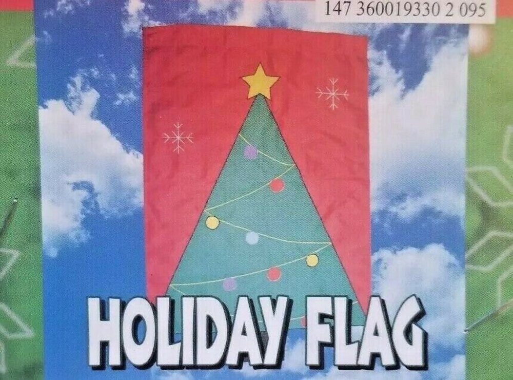 Christmas Tree House Flag  28" x 40" Double Sided NEW!